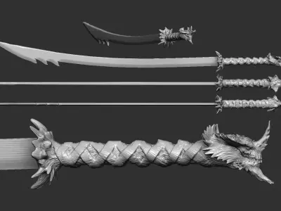 Beast sword 3D model