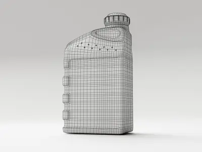 2 Stroke Motor Oil Bottle Free low-poly 3D model