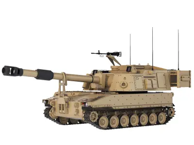 Self-Propelled Howitzer M109A6 Paladin 2019 3D model