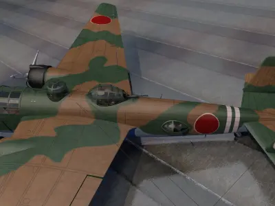 Mitsubishi G3M2 Nell 3D model