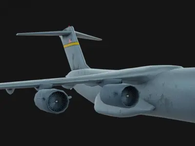 C-17 Airplane Low-poly 3D model