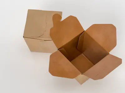 3D Chinese wok box package model 3D model