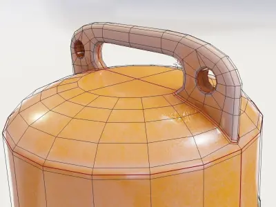 traffic Barrel Barricade with pbr textures Low-poly 3D model