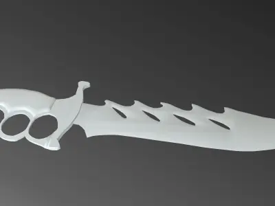 Brass Knuckles Knife 3D model