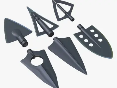 Set Arrowhead Hunting 6 Types 3D model