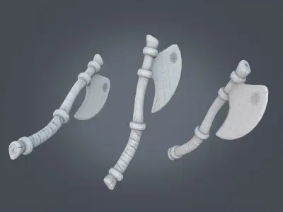Stylized Axe Low-poly 3D model Low-poly 3D model
