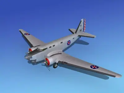 Douglas B-18A Bolo V01 3D model