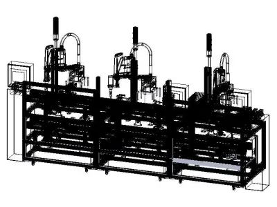 Assembly Line of Power Inverter 3D model