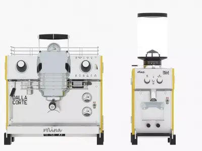 Dalla corte coffee-shop set 3D Model Collection