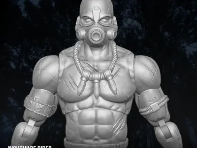 Nightmare Rider Donman art 3D printable full action figure 3D print model