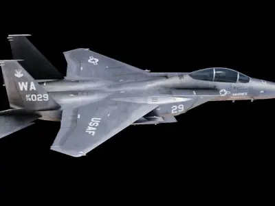 McDonnell Douglas F-15 Eagle Low-poly 3D model