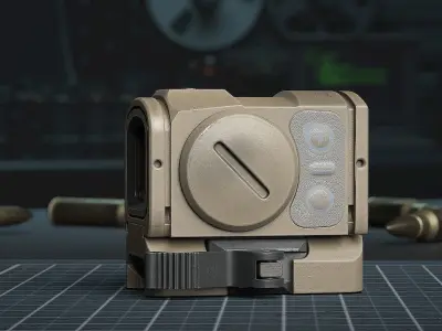 Aimpoint ACRO Sand- Replica GameReady Low-poly 3D model