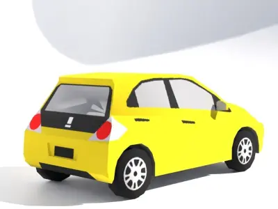 Honda Brio low poly car Low-poly 3D model