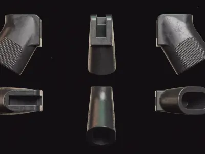 Colt - A1 Cutted Pistol Grip - Replica Low-poly 3D model
