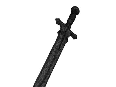 Ornate Fantasy Sword GameReady Asset Low-poly 3D model