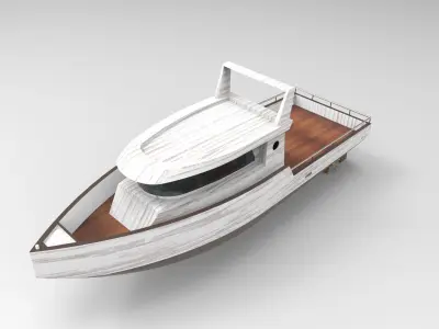 Fishing Vessel Low-poly 3D model