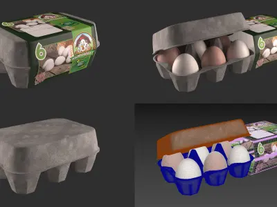 Eggs 6 Pack 3D model