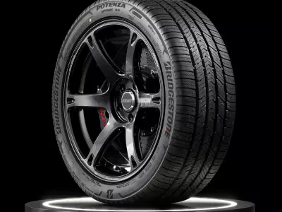 Bridgestone Potenza Sport AS 225 45 R18 95W 3D model