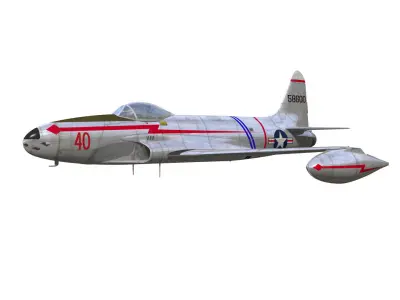 lockheed F-80 shooting star 3D model