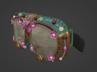 Girly Cyberpunk Goggles Free 3D model