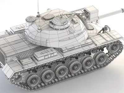 M48 Patton Tank 3D model