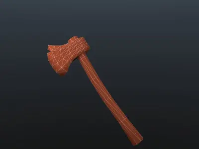 Low Poly Axe Free low-poly 3D model
