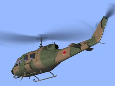 Japan Ground Self-Defense Force UH-1J  Free 3D model