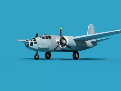 Douglas A-20E Havoc V00 3D model