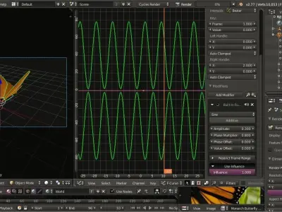 Monarch Butterfly Animated Rigged 3D model