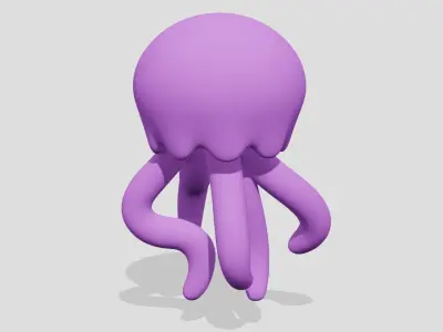 Lilac jellyfish 3D model