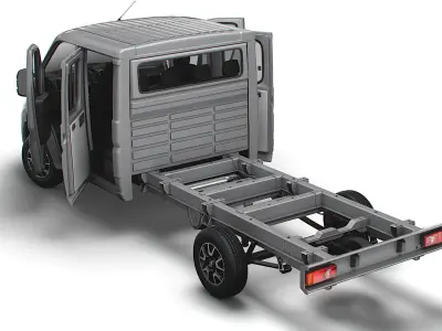 Fiat Ducato Chassis Truck CrCab 4035WBXL HQInterior 2023 3D model