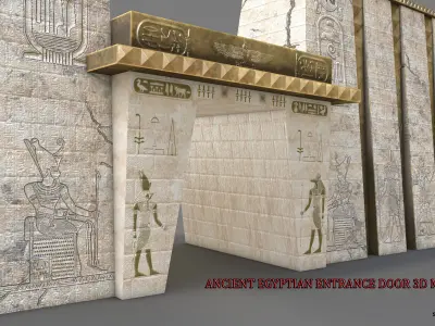  ANCIENT EGYPTIAN ENTRANCE DOOR 3D MODEL Low-poly 3D model