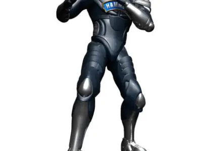 Robot Rigget men Free low-poly 3D model