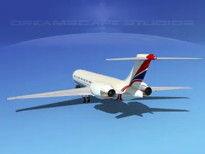 McDonnell Douglas MD-87 Corporate 6 3D model