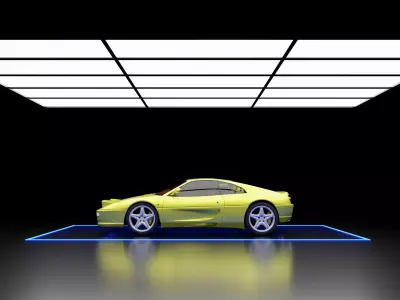 Car Exposition - Showroom Render Scene Low-poly 3D model