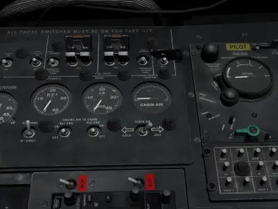 Canberra PR9 3D Cockpit 3D model