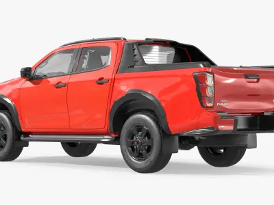 Isuzu D-MAX 2025 Pickup Red 3D model