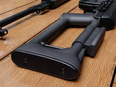 SVD rifle Low-poly 3D model