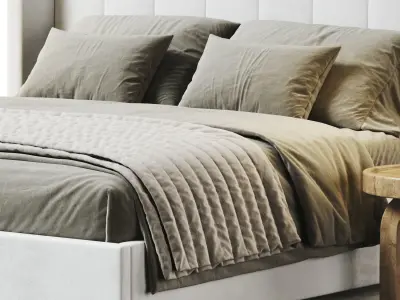 West Elm Shelter Bed 3D model