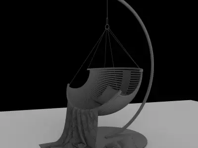 modern hang chair  render ready vray  Free 3D model