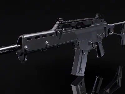 HK G36K Low-poly 3D model