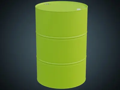 Steel Barrel 1 Basic Low-poly 3D model