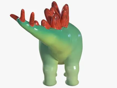 Dinosaur Toy Low-poly 3D model