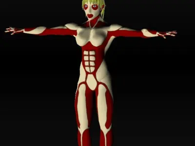 Titan Hembra Low-poly 3D model