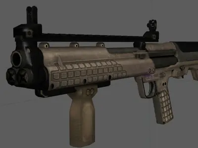 KSG Shotgun Rig Low-poly 3D model