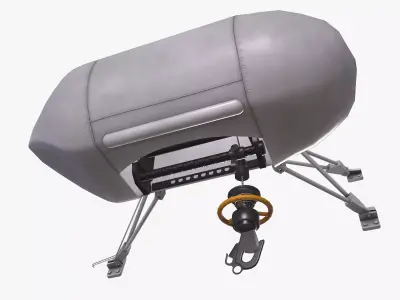 Helicopter Hoist Low-poly 3D model