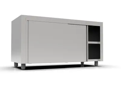 Worktable with Sliding Door - Ready to Manufacture 3D model