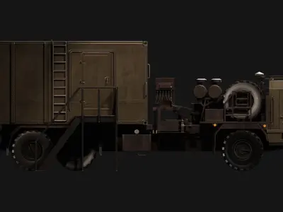 Military Truck Low-poly 3D model
