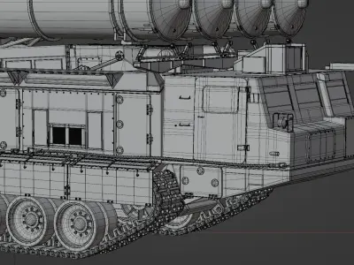 S-300VM Missile system Low-poly 3D model