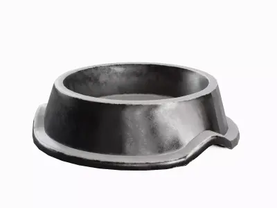 Metal Dog Bowl 06 Low-poly 3D model